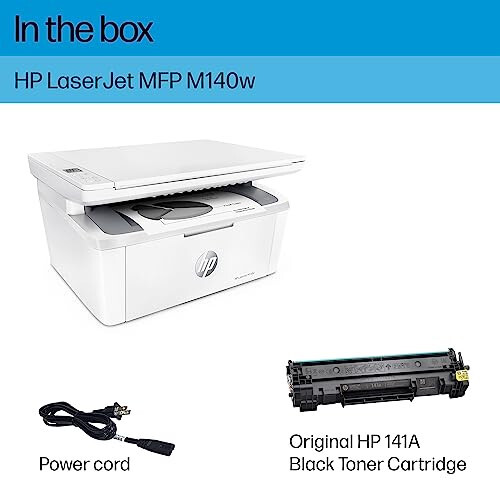 HP LaserJet MFP M140w Simsiz Printer, Chop etish, skanerlash, nusxa ko'chirish, Tez tezlik, Oson sozlash, Mobil chop etish, Kichik jamoalar uchun eng yaxshi - 5