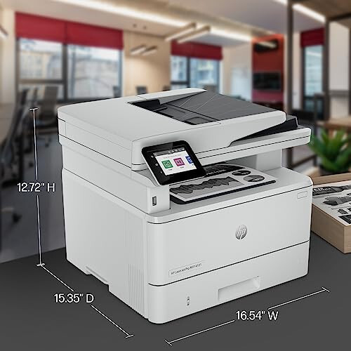 HP LaserJet Pro MFP 4101fdn Printer, Chop etish, skanerlash, nusxa ko'chirish, faks, Tez tezlik, Oson sozlash, Mobil chop etish, Ilg'or xavfsizlik, Kichik jamoalar uchun eng yaxshi, Faqatgina Ethernet/USB - 3