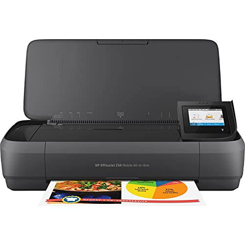 HP OfficeJet 250 All-in-One Portable Printer with Wireless & Mobile Printing, Works with Alexa (CZ992A) Black - 1