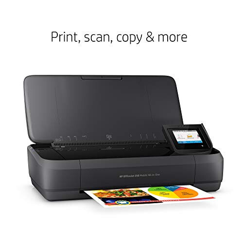 HP OfficeJet 250 Hammasi Bir Yerdagi Ko'chma Printer, Simsiz va Mobil Chop etish, Alexa bilan Ishlaydi (CZ992A) Qora - 5