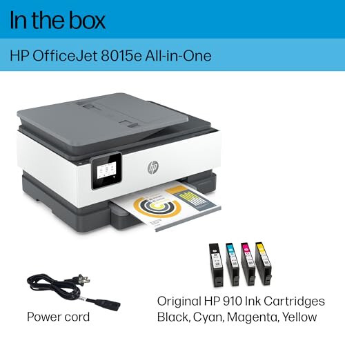 HP OfficeJet 8015e Simsiz Rangli Ko'p Funktsiyali Printer, 6 oy Instant Ink kiritilgan - 10