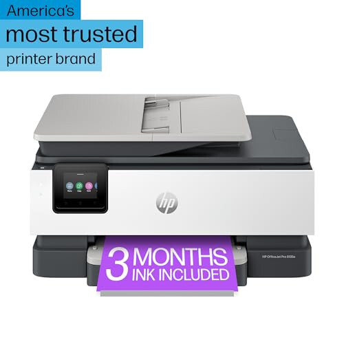 HP OfficeJet Pro 8135e Simsiz Ko'p Funktsiyali Rangli Siyohli Printer, Chop etish, Skanslash, Nusxa Ko'chirish, Faks, ADF, Ikki Tomonlama Chop etish, Uy Ofisi Uchun Eng Yaxshi, 3 Oylik Siyohli Maslahatlar (40Q35A) - 3