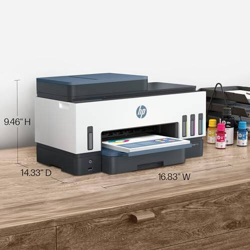 HP Smart Tank 7602 Simsiz Ko'p Funktsiyali Mực Tankli Printer, 2 yilga mo'ljallangan siyoh bilan, Chop etish, skanerlash, nusxa ko'chirish, faks, Uy uchun eng yaxshi, Qayta to'ldiriladigan siyoh tanki (28B98A) - 3