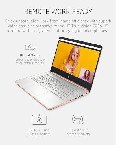 HP Stream 14-inch Laptop for Student and Business - Intel Quad-Core Processor, 4GB RAM, 320GB Storage (64GB eMMC + 256GB Card), 1-Year Office 365, Webcam, 11H Long Battery Life, Wi-Fi, Win11 H in S - 3