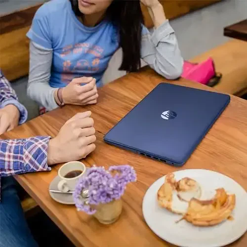 HP Portable Laptop (Include 1 Year Microsoft 365), 14’’ HD Display, 8GB RAM, 64GB eMMC, Intel Quad-Core N4120, Student and Business, Webcam, HDMI, Wi-Fi, RJ-45, Windows 11 Home, Grayish Blue - HP (1)