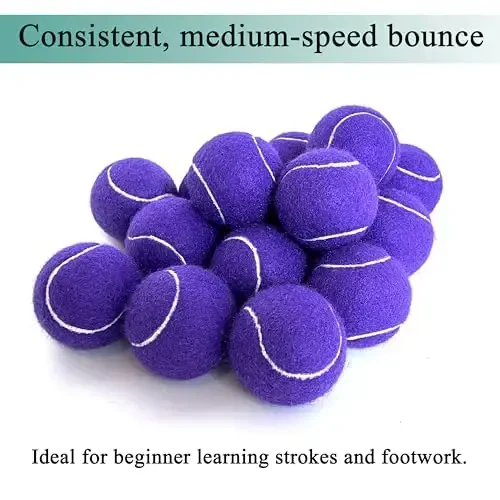 HPWFHPLF Tennis Balls, 12 Pack Advanced Training & Practice Tennis Balls for Beginners, Pet Dogs Playing Balls, Includes Mesh Carry Bag - 4