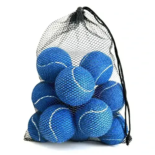 HPWFHPLF Tennis Balls, 12 Pack Advanced Training & Practice Tennis Balls for Beginners, Pet Dogs Playing Balls, Includes Mesh Carry Bag 