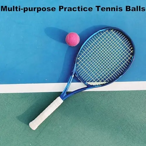 HPWFHPLF Tennis Balls, 12 Pack Advanced Training & Practice Tennis Balls for Beginners, Pet Dogs Playing Balls, Includes Mesh Carry Bag - 5