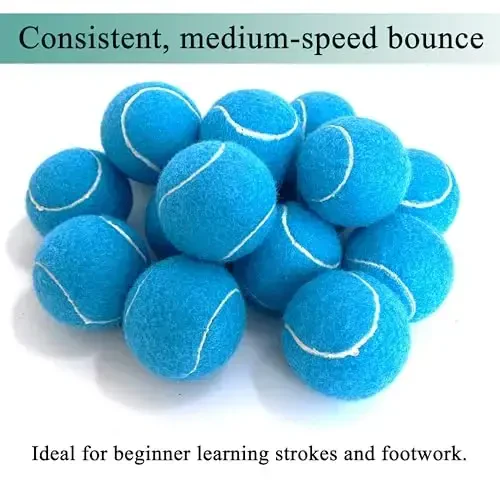 HPWFHPLF Tennis Balls, 12 Pack Advanced Training & Practice Tennis Balls for Beginners, Pet Dogs Playing Balls, Includes Mesh Carry Bag - 4