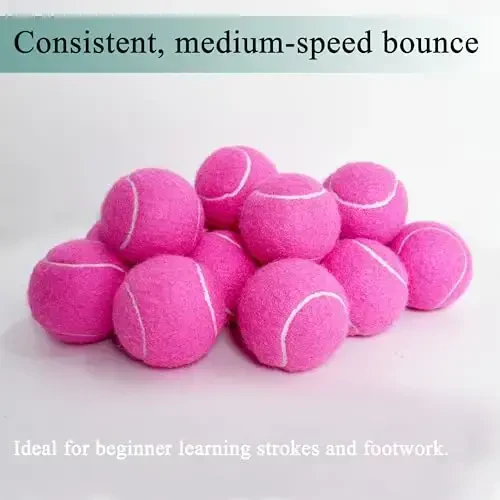 HPWFHPLF Tennis Balls, 12 Pack Advanced Training & Practice Tennis Balls for Beginners, Pet Dogs Playing Balls, Includes Mesh Carry Bag - 4