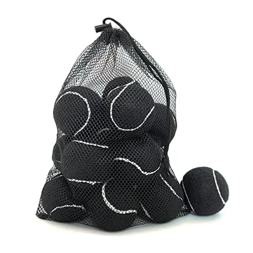 HPWFHPLF Tennis Balls, 12 Pack Advanced Training & Practice Tennis Balls for Beginners, Pet Dogs Playing Balls, Includes Mesh Carry Bag - 1