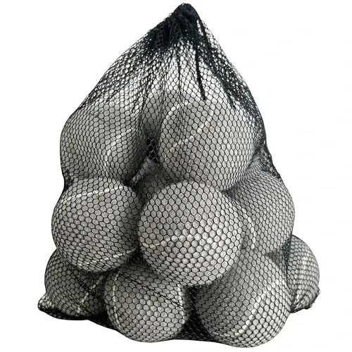 HPWFHPLF Tennis Balls, 12 Pack Advanced Training & Practice Tennis Balls for Beginners, Pet Dogs Playing Balls, Includes Mesh Carry Bag 