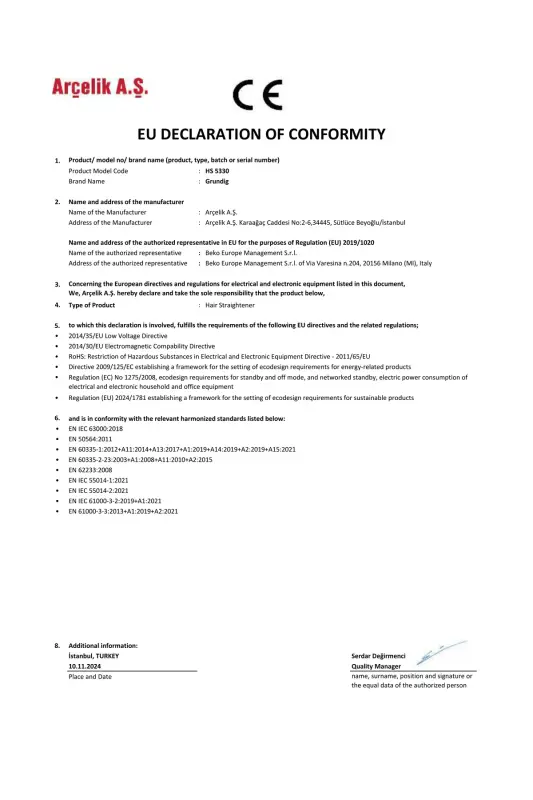 Hs 5330 Seramik Keratin Qoplamasi Iyon Funksiyasi bilan Soch To'g'rilovchi - 7