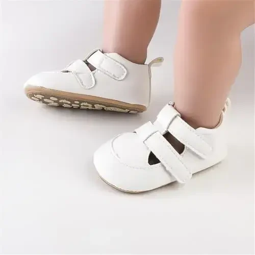 HsdsBebe Baby Boys Girls Pu Leather Hard Bottom Walking Sneakers Toddler Rubber Sole First Walkers Infant Cartoon Slippers Crib Shoes - HSDSBEBE (1)