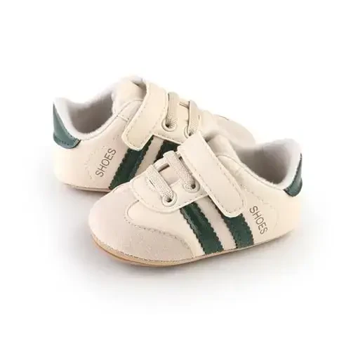 HsdsBebe Baby Boys Girls Pu Leather Hard Bottom Walking Sneakers Toddler Rubber Sole First Walkers Infant Cartoon Slippers Crib Shoes - 4