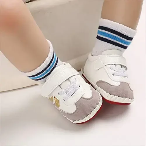 HsdsBebe Baby Boys Girls Pu Leather Hard Bottom Walking Sneakers Toddler Rubber Sole First Walkers Infant Cartoon Slippers Crib Shoes - HSDSBEBE (1)