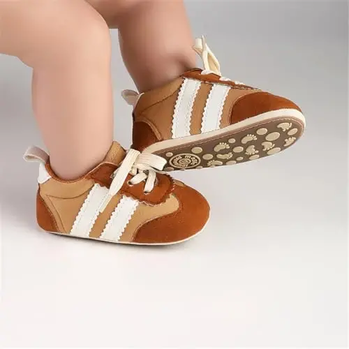 HsdsBebe Baby Boys Girls Pu Leather Hard Bottom Walking Sneakers Toddler Rubber Sole First Walkers Infant Cartoon Slippers Crib Shoes - HSDSBEBE (1)