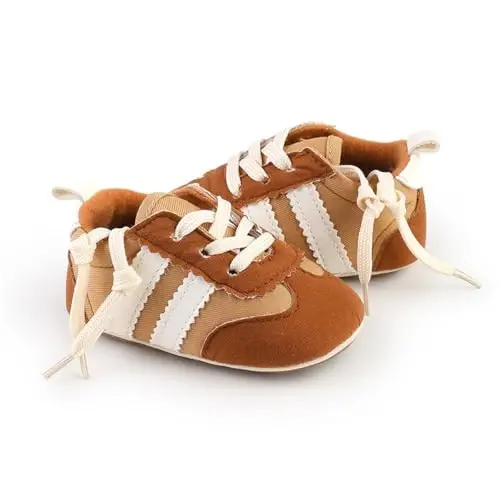 HsdsBebe Baby Boys Girls Pu Leather Hard Bottom Walking Sneakers Toddler Rubber Sole First Walkers Infant Cartoon Slippers Crib Shoes - 4