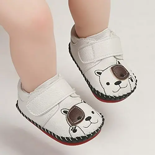 HsdsBebe Baby Boys Girls Pu Leather Hard Bottom Walking Sneakers Toddler Rubber Sole First Walkers Infant Cartoon Slippers Crib Shoes - HSDSBEBE (1)