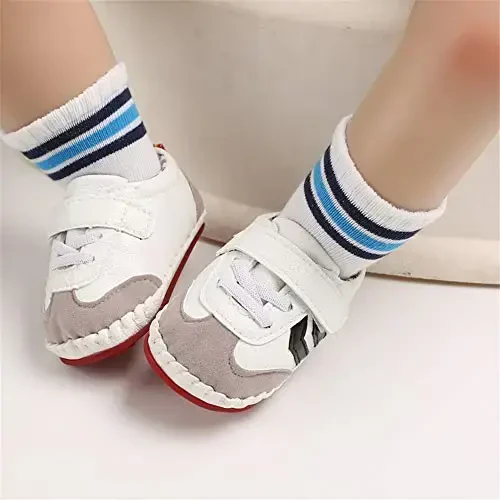 HsdsBebe Baby Boys Girls Pu Leather Hard Bottom Walking Sneakers Toddler Rubber Sole First Walkers Infant Cartoon Slippers Crib Shoes - HSDSBEBE (1)