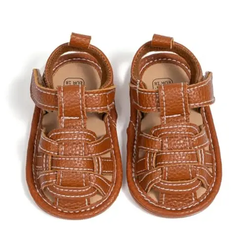 HsdsBebe Infant Baby Boys Girls Summer Beach Sandals Breathable Athletic Anti-slip Soft Sole Newborn First Walker Crib Shoes - 5