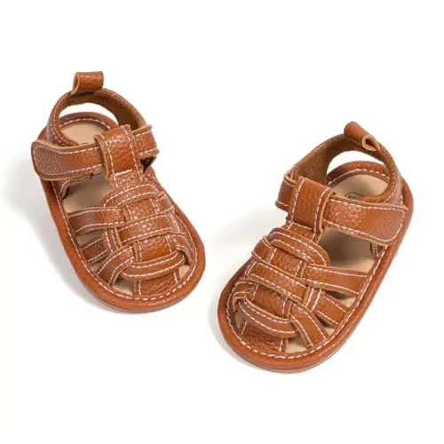 HsdsBebe Infant Baby Boys Girls Summer Beach Sandals Breathable Athletic Anti-slip Soft Sole Newborn First Walker Crib Shoes 