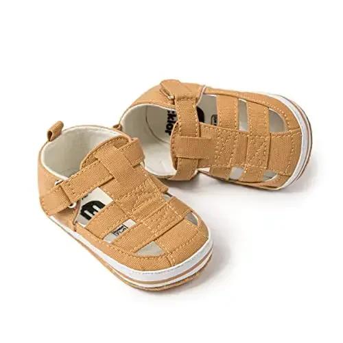 HsdsBebe Infant Baby Boys Girls Summer Beach Sandals Breathable Athletic Anti-slip Soft Sole Newborn First Walker Crib Shoes - 4