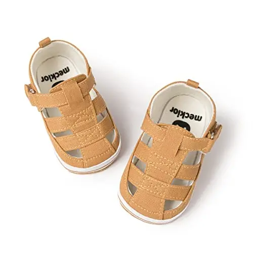 HsdsBebe Infant Baby Boys Girls Summer Beach Sandals Breathable Athletic Anti-slip Soft Sole Newborn First Walker Crib Shoes 