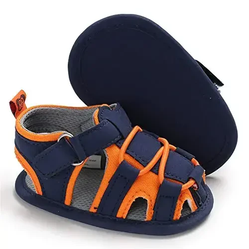 HsdsBebe Infant Baby Boys Girls Summer Beach Sandals Breathable Athletic Anti-slip Soft Sole Newborn First Walker Crib Shoes - HSDSBEBE (1)
