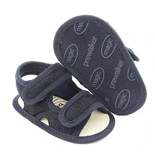 HsdsBebe Infant Baby Boys Girls Summer Beach Sandals Breathable Athletic Anti-slip Soft Sole Newborn First Walker Crib Shoes 