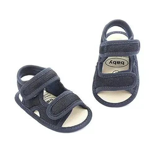 HsdsBebe Infant Baby Boys Girls Summer Beach Sandals Breathable Athletic Anti-slip Soft Sole Newborn First Walker Crib Shoes - 4
