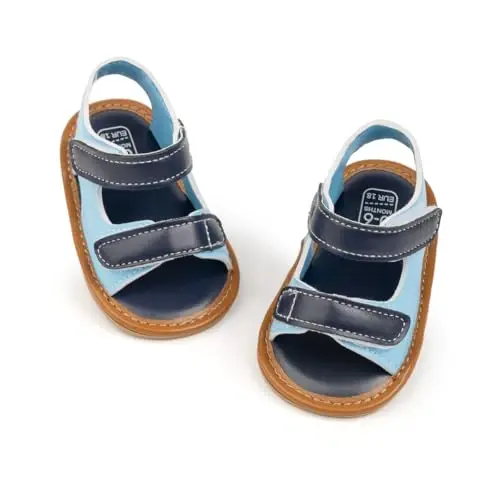 HsdsBebe Infant Baby Boys Girls Summer Beach Sandals Breathable Athletic Anti-slip Soft Sole Newborn First Walker Crib Shoes - 1