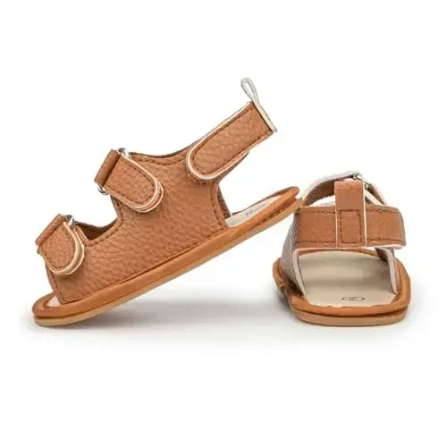 HsdsBebe Infant Baby Boys Girls Summer Beach Sandals Breathable Athletic Anti-slip Soft Sole Newborn First Walker Crib Shoes - 4