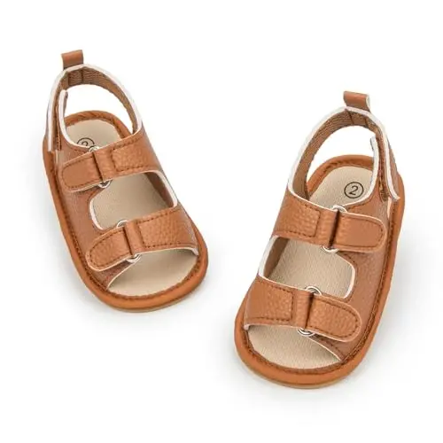 HsdsBebe Infant Baby Boys Girls Summer Beach Sandals Breathable Athletic Anti-slip Soft Sole Newborn First Walker Crib Shoes - 1
