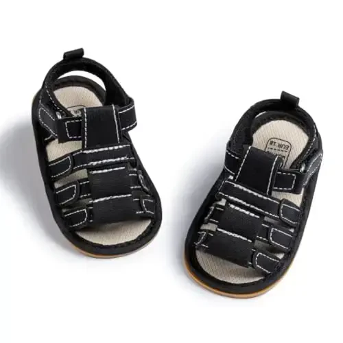 HsdsBebe Infant Baby Boys Girls Summer Beach Sandals Breathable Athletic Anti-slip Soft Sole Newborn First Walker Crib Shoes - 4