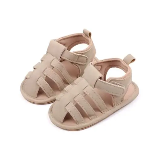 HsdsBebe Infant Baby Boys Girls Summer Beach Sandals Breathable Athletic Anti-slip Soft Sole Newborn First Walker Crib Shoes - 3