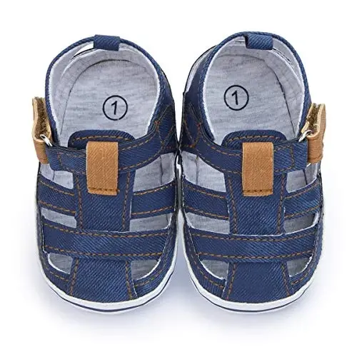 HsdsBebe Infant Baby Boys Girls Summer Beach Sandals Breathable Athletic Anti-slip Soft Sole Newborn First Walker Crib Shoes - 4