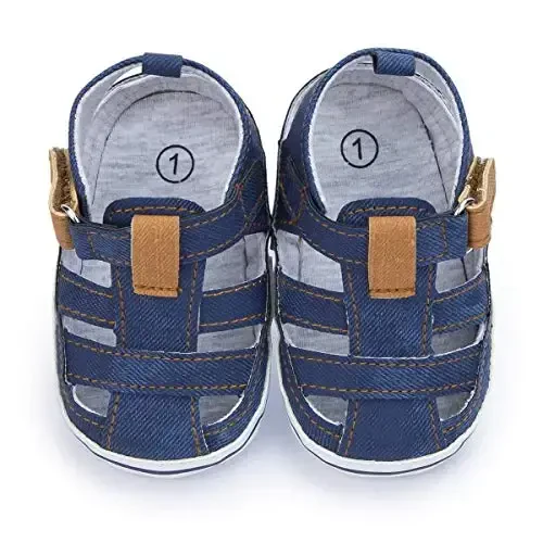 HsdsBebe Infant Baby Boys Girls Summer Beach Sandals Breathable Athletic Anti-slip Soft Sole Newborn First Walker Crib Shoes - 4