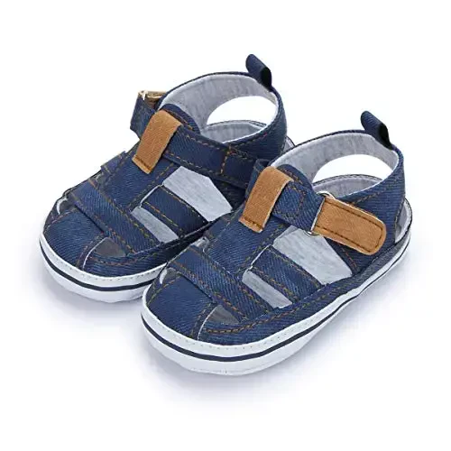 HsdsBebe Infant Baby Boys Girls Summer Beach Sandals Breathable Athletic Anti-slip Soft Sole Newborn First Walker Crib Shoes - 5