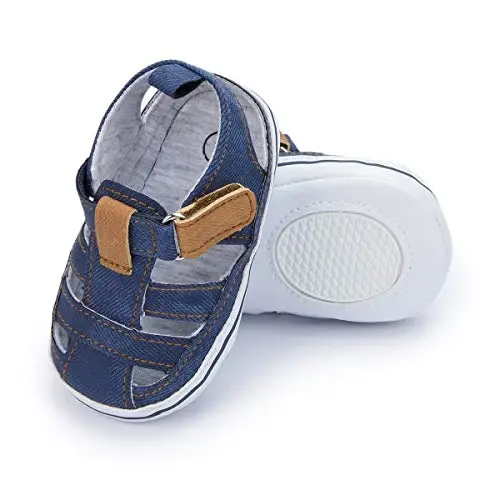HsdsBebe Infant Baby Boys Girls Summer Beach Sandals Breathable Athletic Anti-slip Soft Sole Newborn First Walker Crib Shoes 