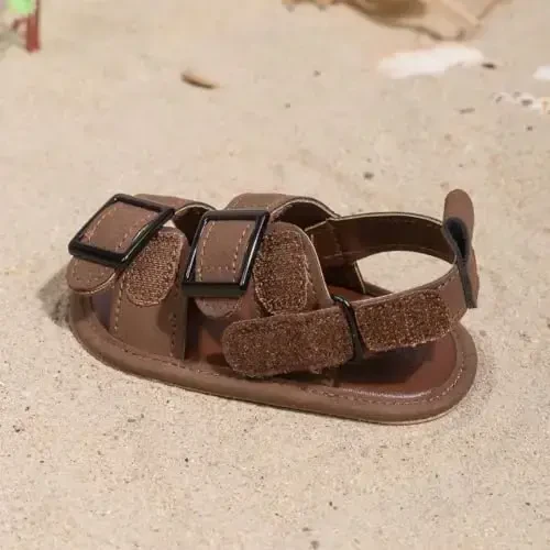 HsdsBebe Infant Baby Boys Girls Summer Beach Sandals Breathable Athletic Anti-slip Soft Sole Newborn First Walker Crib Shoes - 4
