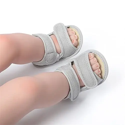 HsdsBebe Infant Baby Boys Girls Summer Beach Sandals Breathable Athletic Anti-slip Soft Sole Newborn First Walker Crib Shoes - 2