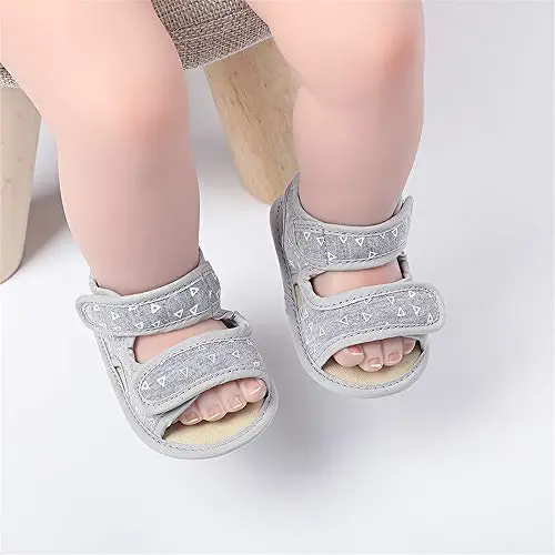 HsdsBebe Infant Baby Boys Girls Summer Beach Sandals Breathable Athletic Anti-slip Soft Sole Newborn First Walker Crib Shoes - 2