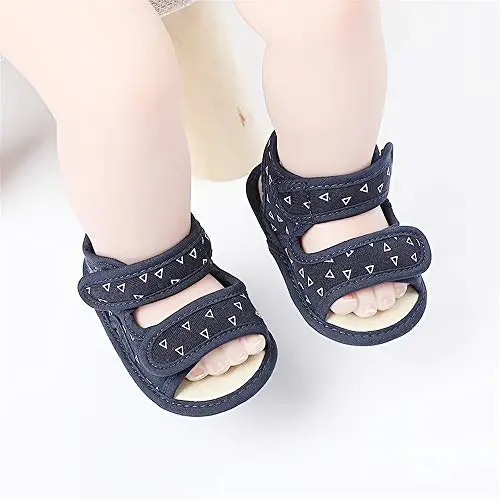 HsdsBebe Infant Baby Boys Girls Summer Beach Sandals Breathable Athletic Anti-slip Soft Sole Newborn First Walker Crib Shoes - 2