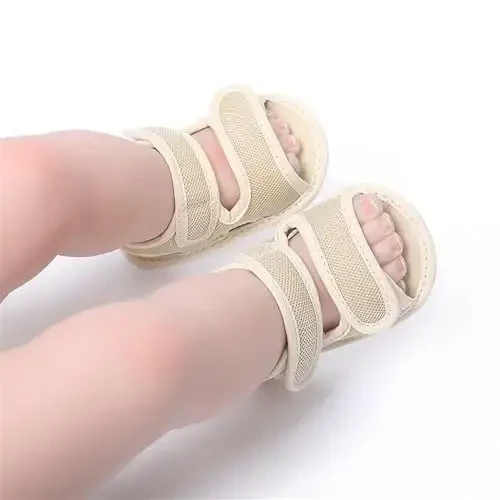 HsdsBebe Infant Baby Boys Girls Summer Beach Sandals Breathable Athletic Anti-slip Soft Sole Newborn First Walker Crib Shoes - 2