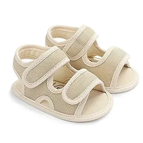 HsdsBebe Infant Baby Boys Girls Summer Beach Sandals Breathable Athletic Anti-slip Soft Sole Newborn First Walker Crib Shoes - 1