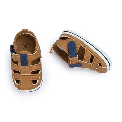 HsdsBebe Infant Baby Boys Girls Summer Beach Sandals Breathable Athletic Anti-slip Soft Sole Newborn First Walker Crib Shoes - 3