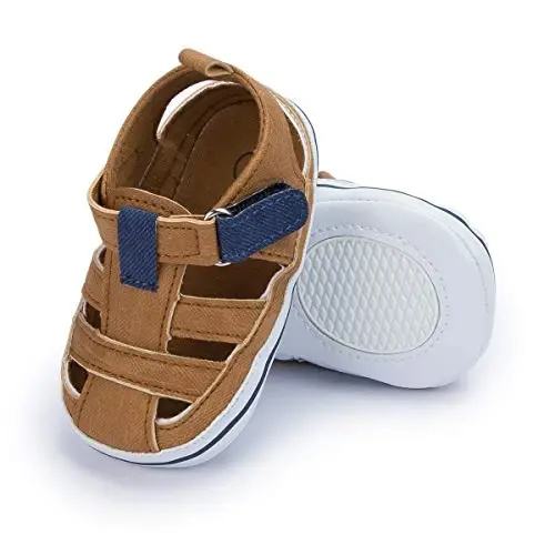 HsdsBebe Infant Baby Boys Girls Summer Beach Sandals Breathable Athletic Anti-slip Soft Sole Newborn First Walker Crib Shoes - 1