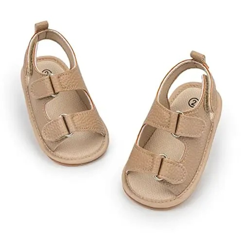 HsdsBebe Infant Baby Boys Girls Summer Beach Sandals Breathable Athletic Anti-slip Soft Sole Newborn First Walker Crib Shoes - 1