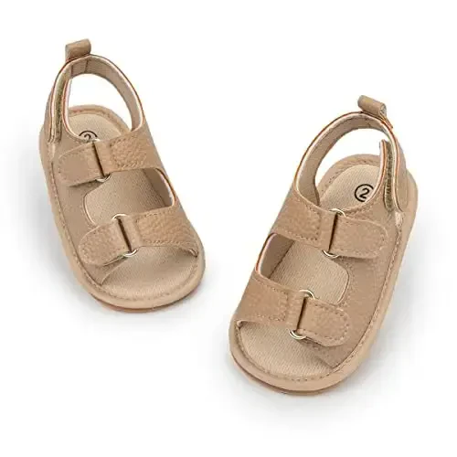 HsdsBebe Infant Baby Boys Girls Summer Beach Sandals Breathable Athletic Anti-slip Soft Sole Newborn First Walker Crib Shoes - 1